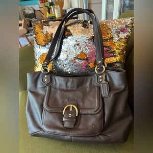 Vintage coach shoulder bag all leather